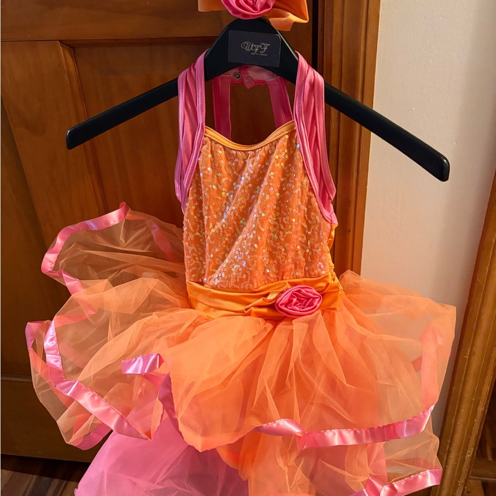 Dance tutu-pink and orange
